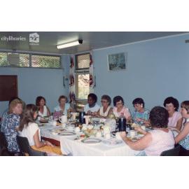 Group of staff dining, Carramar Children's Home, Townsville, ca. 1990