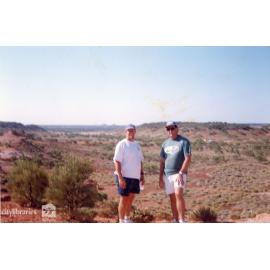 Two men outdoors, unknown location, ca. 1990