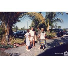Staff of Therapeutic Adolescent Residential Assessment Unit (TARA)outside of a restaurant, Townsville, ca. 1995