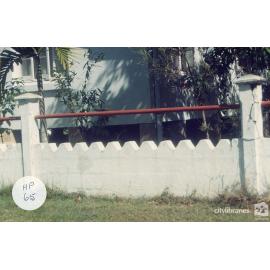 Brick fence, 38 Hughes Street, Hermit Park, Townsville, ca. 1993
