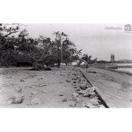 Anzac Park, in front of Customs House following Cyclone Althea, The Strand, Townsville, 25th December, 1971