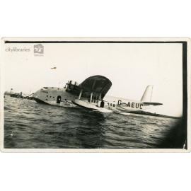 The Corinna, an Imperial Airways flying boat in Ross Creek, Townsville, n.d