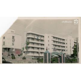 Decorations outside the Townsville General Hospital for Queen Elizabeth II visit, 1954
