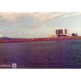 Early construction of the Breakwater Casino, Townsville, 12th November 1985