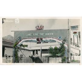 Street decorations for Queen Elizabeth II visit, Townsville, 1954