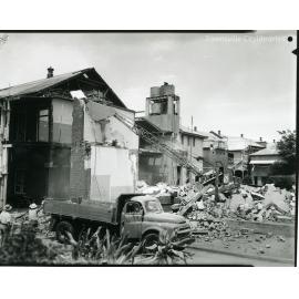 Part demolition of the Queen's Hotel, Townsville, 29 November 1966