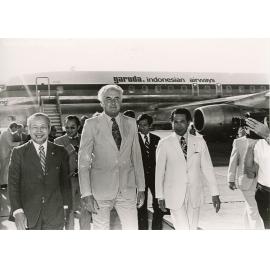 Prime Minister, Gough Whitlam with Indonesian President Suharto, Townsville, 3 April, 1975