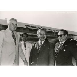 Prime Minister, Gough Whitlam with Indonesian President Suharto, Townsville, 3 April, 1975