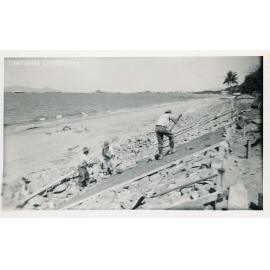 Seawall, The Strand, Townsville, 1956