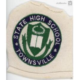 Embroidered logo from Townsville State High School uniform