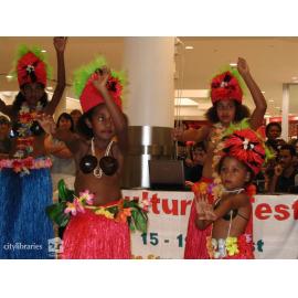 Townsville Cook Island Dancers promoting Cultural Fest at Castletown Shopping Centre, August 2007
