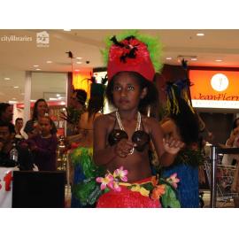 Townsville Cook Island Dancers promoting Cultural Fest at Castletown Shopping Centre, August 2007