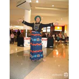 Chrissie Ma'amo of Filipino Australian Affiliation of NQ Dancers promoting Cultural Fest at Castletown Shopping Centre, August 2007