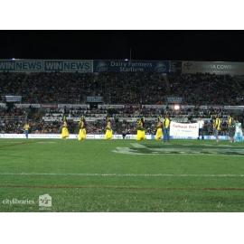 Townsville Cook Island Dancers performing prior to an NQ Cowboys match, Townsville, August 2007