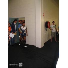 Matt Bowen leaving the change room prior to an NQ Cowboys game, Townsville, August 2007