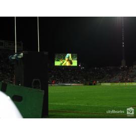 Townsville Cook Island Dancers performing prior to an NQ Cowboys match, Townsville, August 2007