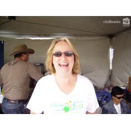 Staff member at Cultural Fest, Strand Park, Townsville, August 2007
