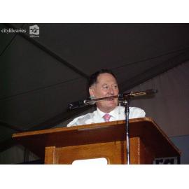 The Hon. Peter Lindsay MP, Member for Herbert speaking at Cultural Fest, Strand Park, Townsville, August 2007
