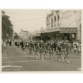 Centenary procession, Flinders Street East, Townsville City, Townsville, 1964