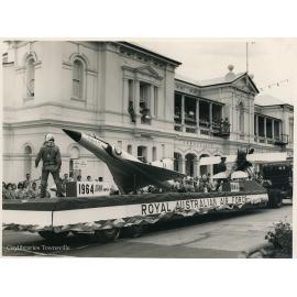 RAAF entry in the Centenary Parade, Flinders Street, Townsville, 7 November 1964
