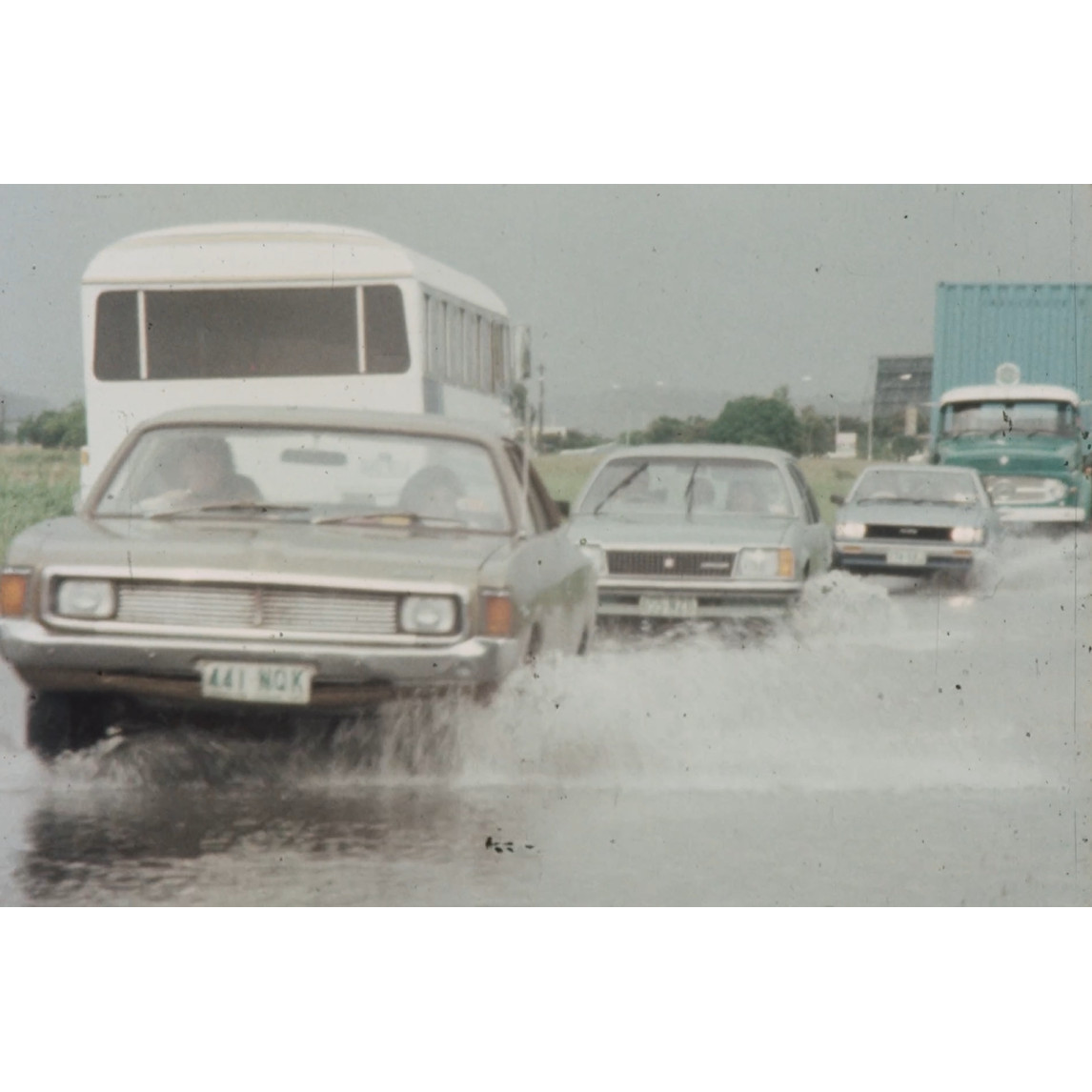 Flooded roads