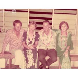 Four staff from Carramar Children's Home at an Easter Party, 17 March 1970