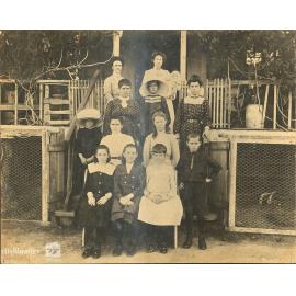 Staff and children at Townsville Orphanage, Townsville ca. 1910