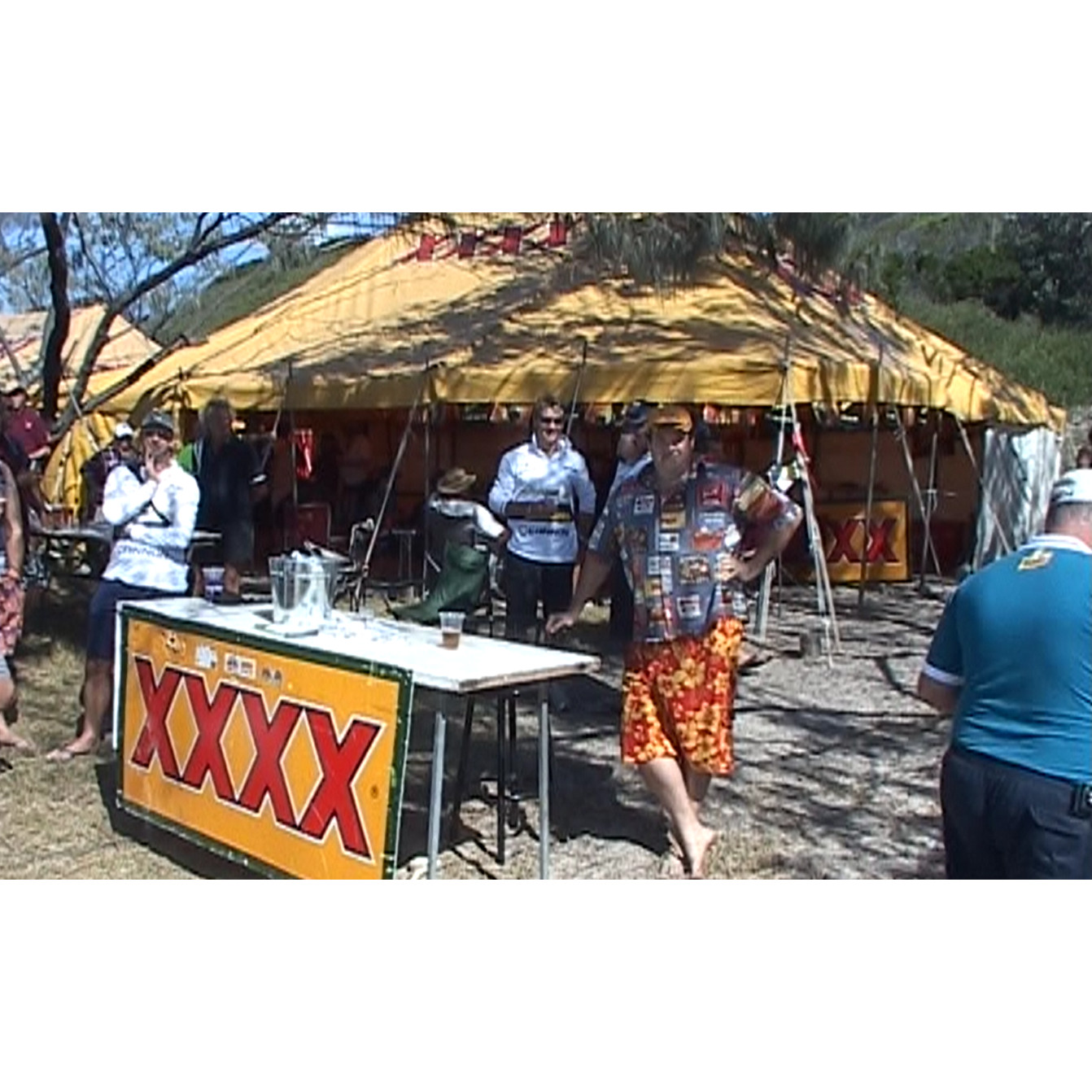 Stock footage: XXXX tent