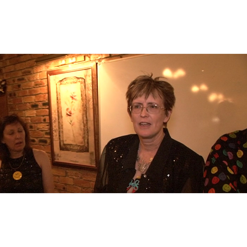 Woman makes speech