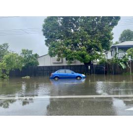 Car on Kings Road, Hyde Park, during the weather event, Townsville, 6 February 2025