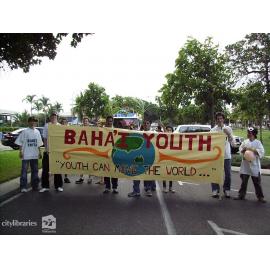 Townsville Bahai Community youth group in the Tropigo Carnival parade at Cultural Fest, The Strand, Townsville, 18 August 2007