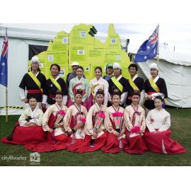 Perfomers from Suwon City, Korea at Cultural Fest, Strand Park, Townsville, 18 August 2007