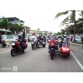 Motorbikes in the Tropigo Carnival parade at Cultural Fest, The Strand, Townsville, 18 August 2007