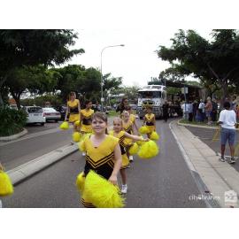 Performing group in the Tropigo Carnival parade at Cultural Fest, The Strand, Townsville, 18 August 2007
