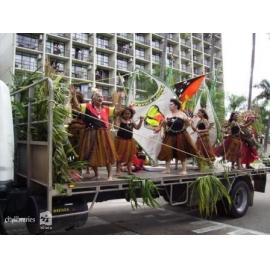 Papua New Guinea Logohu Hiri group in the Tropigo Carnival parade at Cultural Fest, The Strand, Townsville, 18 August 2007