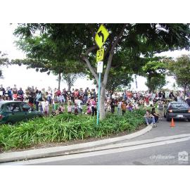 Audience watching the Tropigo Carnival parade at Cultural Fest, The Strand, Townsville, 18 August 2007