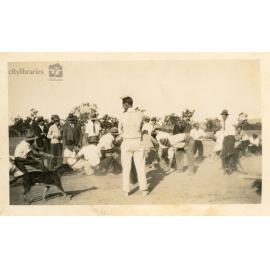 Men playing a game of tug of war, Townsville, 1936