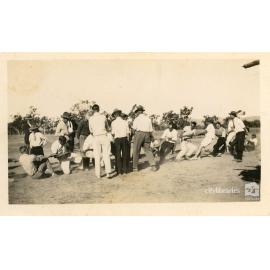 Men playing a game of tug of war, Townsville, 1936