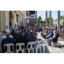 VP80 re-enactment of the war is over speech, Townsville City, Townsville, 15 August 2025