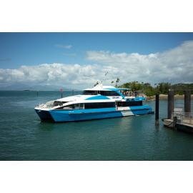 Sealink Palm Cat arriving Nelly Bay Ferry Terminal, Nelly Bay, Townsville, 3 April 2024