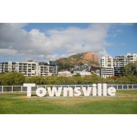 The big Townsville sign, Central Park, South Townsville, Townsville, 12 November 2023
