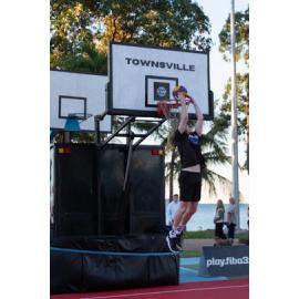 Dunk show at FIBA 3x3 2025 Quest Tour, the Strand, Townsville, 2 August 2025