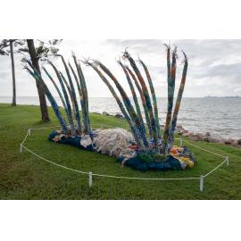 Art display at Ephemera 2025, the Strand, Townsville, 25 July 2025