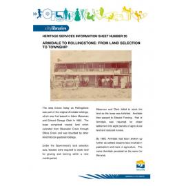 Armidale to Rollingstone: from land selection to township