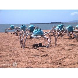 "In the Company of Diggers" public art installation by Candace Miles, Strand Ephemera, Townsville, 2001
