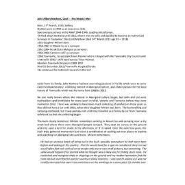 John Albert Mathew, ‘Jack’ - The History Man