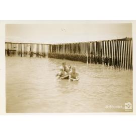 Les, Bill, Dick, Lud at Picnic Bay, Magnetic Island, 18 November 1945