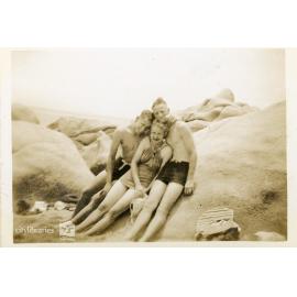 Les, Nill, Dick at Picnic Bay, Magnetic Island, 18 November 1945