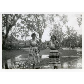 Grace and Jean at Black River, Townsville, 17 January 1960