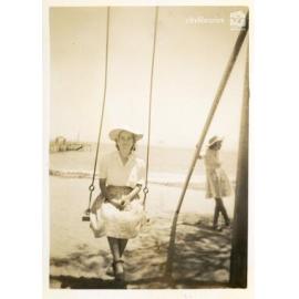 Grace Burgess (Matthews) at Picnic Bay, Magnetic Island, New Years Day, 1 January 1946